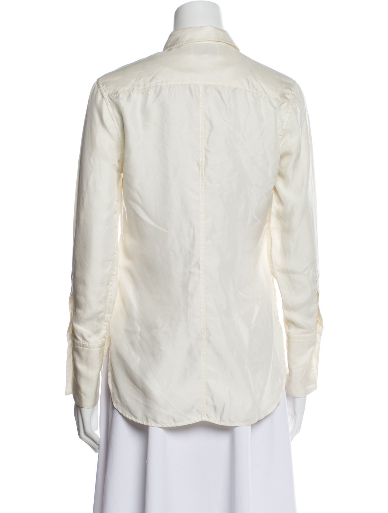 3.1 Phillip Lim Silk Long Sleeve Button-Up Top